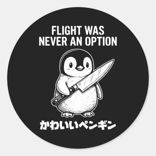 Flug war nie eine Option Runder Aufkleber (Vorderseite)