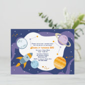 Flug zur Raum-Einladung Einladung (Stehend Vorderseite)