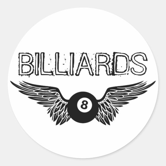 Flugachtball-Billard Runder Aufkleber (Vorderseite)