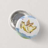 Flugbär in der Liebe Button (Vorne & Hinten)