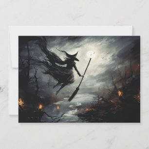 Flugbeginn, Hexen Halloween Feiertagskarte