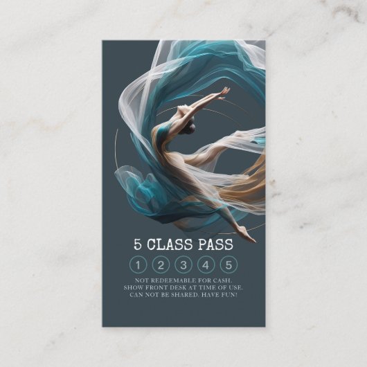 Flugbegleiter Air Yoga Instructor 5 Class Pass Treuekarte (Vorderseite)