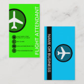 FLUGBEGLEITER-Blasen Visitenkarte (Vorne/Hinten)