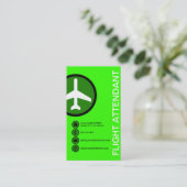 FLUGBEGLEITER-Blasen Visitenkarte (Stehend Vorderseite)