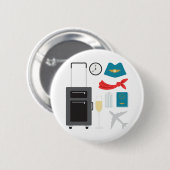 Flugbegleiter Button (Vorne & Hinten)