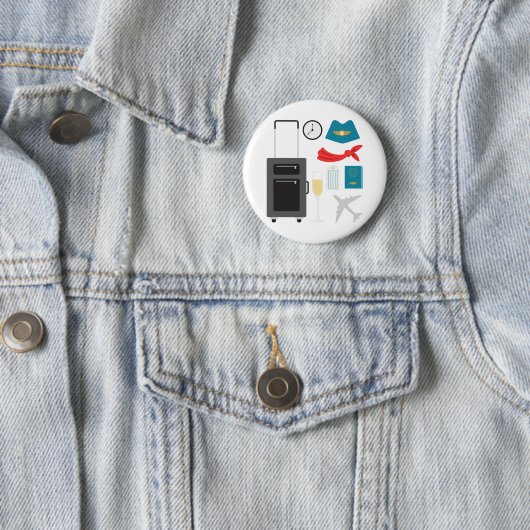 Flugbegleiter Button (Beispiel)