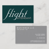 Flugbegleiter. (Farbe und Schriftart Visitenkarte (Vorne/Hinten)