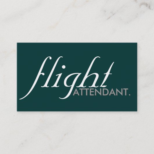 Flugbegleiter. (Farbe und Schriftart Visitenkarte (Vorderseite)