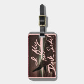 Flugbegleiter fliege ich den dunkle gepäckanhänger (Vorderseite vertikal)