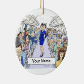 Flugbegleiter - Frau Keramik Ornament (Rechts)