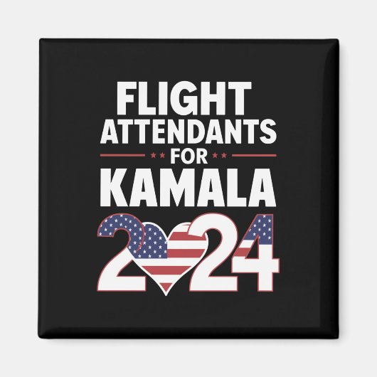 Flugbegleiter für die Wahl Kamala Harris 2024 Magnet (Vorne)