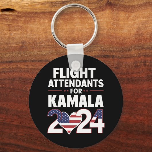 Flugbegleiter für die Wahl Kamala Harris 2024 Schlüsselanhänger (Vorderseite)