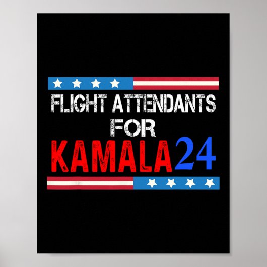 Flugbegleiter für Kamala Harris 2024 Poster (Vorne)