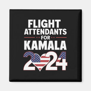 Flugbegleiter für Kamala Harris Wahl 2024 Magnet