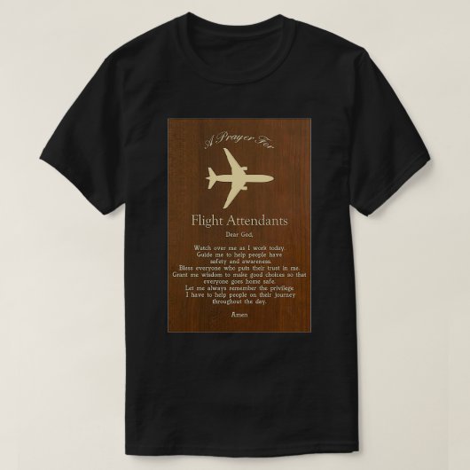 Flugbegleiter Gebet T-Shirt (Design vorne)