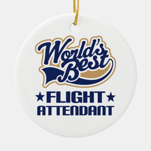 Flugbegleiter-Geschenk-Verzierung Keramikornament (Vorne)