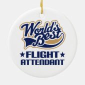 Flugbegleiter-Geschenk-Verzierung Keramikornament (Hinten)