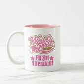 Flugbegleiter-Geschenk (Welten am besten) Zweifarbige Tasse (Links)