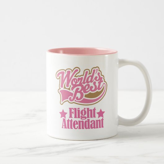 Flugbegleiter-Geschenk (Welten am besten) Zweifarbige Tasse (Rechts)