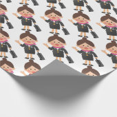 Flugbegleiter Geschenkpapier (Ecke)