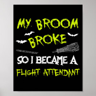 Flugbegleiter Halloween Kostüm Shirt Lustig Poster