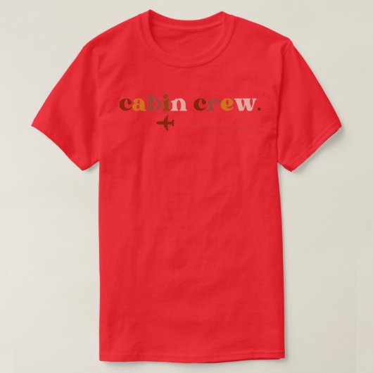 Flugbegleiter in der Crew T-Shirt (Design vorne)