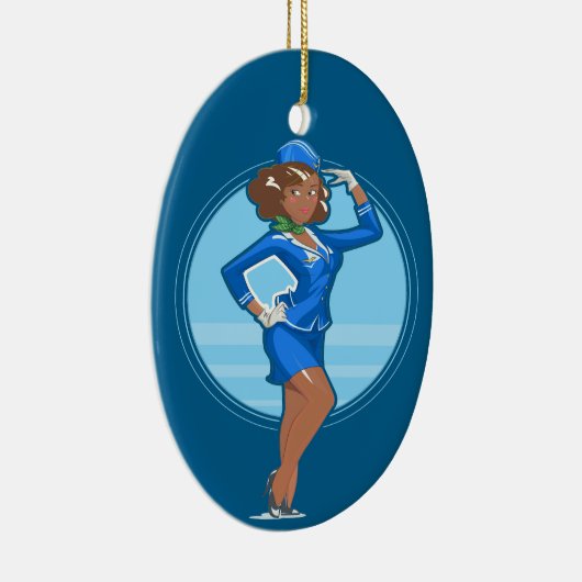 Flugbegleiter Keramik Ornament (Rechts)