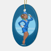 Flugbegleiter Keramik Ornament (Links)