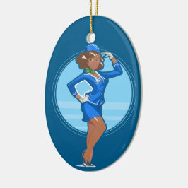 Flugbegleiter Keramik Ornament