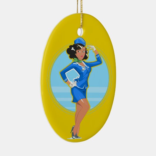 Flugbegleiter Keramik Ornament (Rechts)