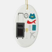 Flugbegleiter Keramik Ornament (Rechts)