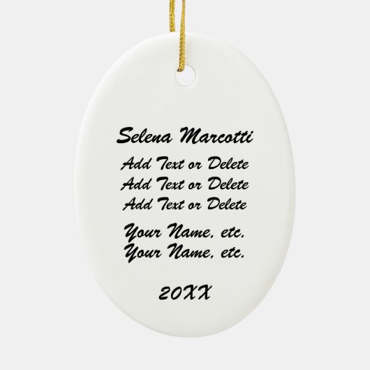 Flugbegleiter Keramik Ornament (Hinten)