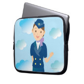 Flugbegleiter Laptopschutzhülle (Vorderseite Links)