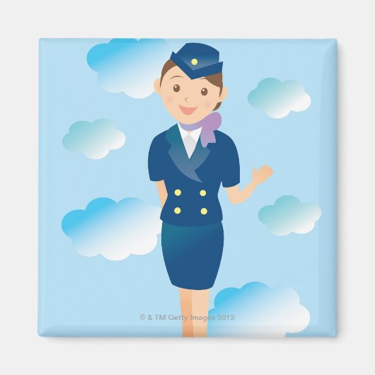 Flugbegleiter Magnet (Vorne)