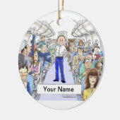 Flugbegleiter - Mann Keramikornament (Links)