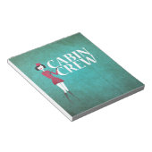 Flugbegleiter mit Typografie der Crew der Kabine Notizblock (angewinkelt)