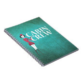 Flugbegleiter mit Typografie der Crew der Kabine Notizblock (Rechte Seite)