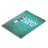 Flugbegleiter mit Typografie der Crew der Kabine Notizblock (Linke Seite)