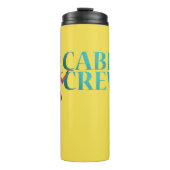 Flugbegleiter mit Typografie der Crew der Kabine Thermosbecher (Vorderseite)