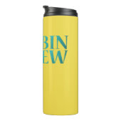 Flugbegleiter mit Typografie der Crew der Kabine Thermosbecher (Nach rechts gedreht)