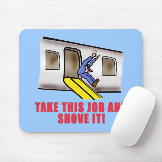 Flugbegleiter-NotrutschSpaß Mousepad (Mit Mouse)