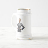 Flugbegleiter personalisiertes Mug-Geschenk Bierglas (Vorderseite Links)
