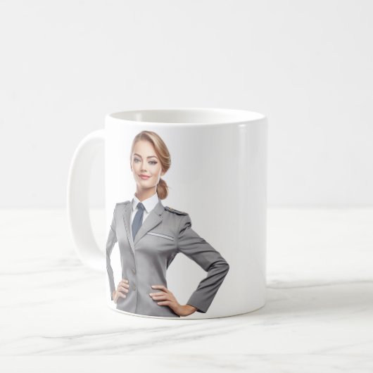 Flugbegleiter personalisiertes Mug-Geschenk Kaffeetasse (Vorderseite Links)
