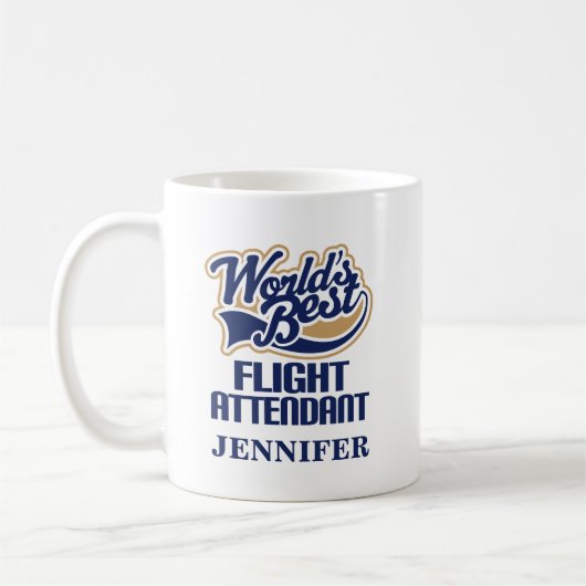 Flugbegleiter-personalisiertes Tassen-Geschenk Kaffeetasse (Links)