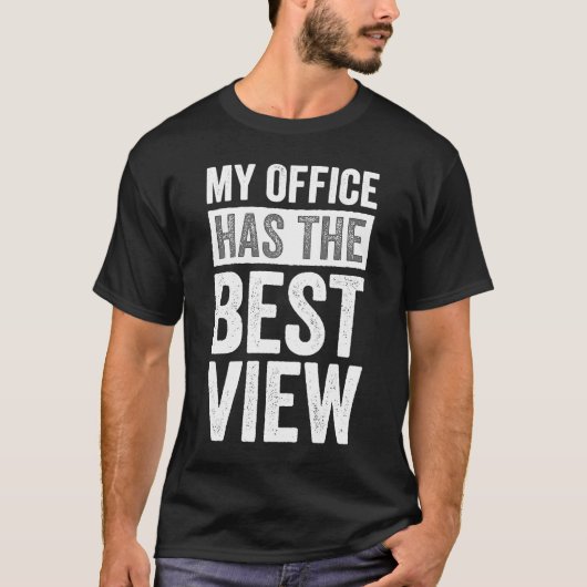 Flugbegleiter Pilot Mein Büro hat die beste Sicht T-Shirt (Vorderseite)