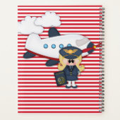 Flugbegleiter Pilot Stripes Reiseplaner Planer (Rückseite)