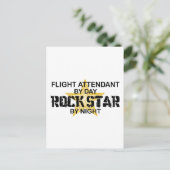 Flugbegleiter Rock Star Postkarte (Stehend Vorderseite)