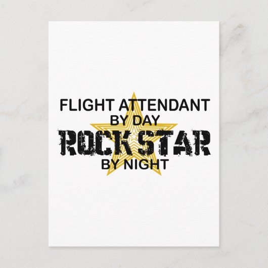 Flugbegleiter Rock Star Postkarte (Vorderseite)