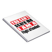 Flugbegleiter-Schreckensentwürfe Notizblock (Rechte Seite)