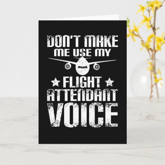 Flugbegleiter Stimme Karte (Gelbe Blume)